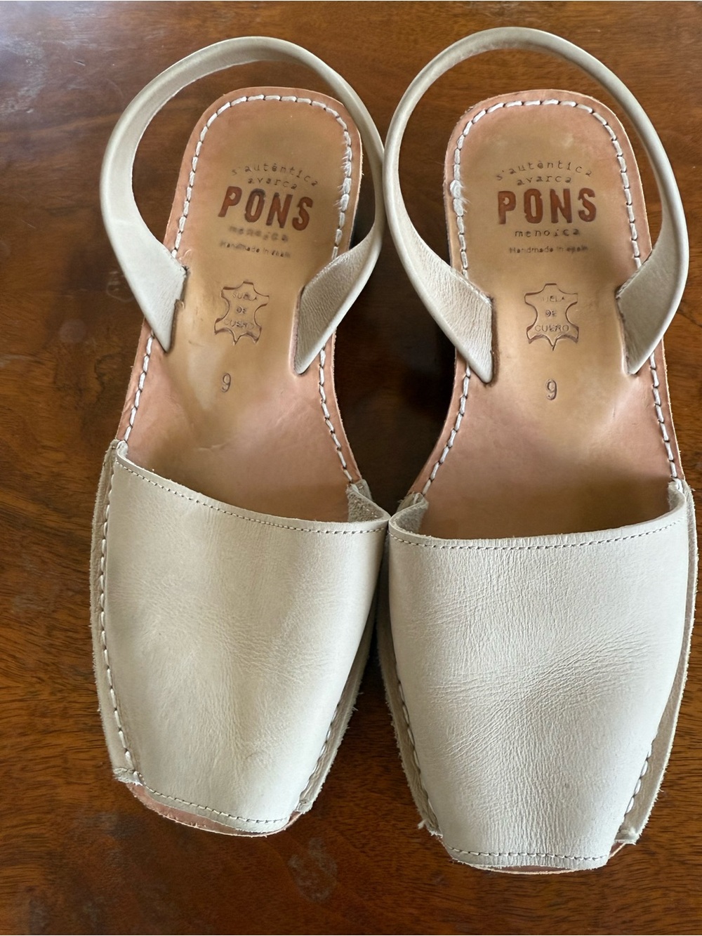 Women's Cream Leather Slingback Sandals — Comfortable Everyday Style